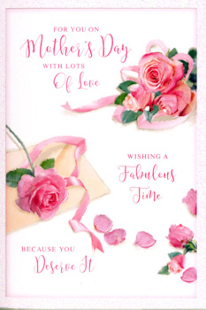 The Mother's Day card in this image feels like a still-life created by an experienced florist, its composition of pink roses and scattered petals thoughtfully arranged to echo the feeling of a freshly prepared bouquet ready to leave a Waterloo flower studio. Against a smooth, off-white background, several fully open roses dominate the scene, their petals densely layered and painted in nuanced shades of pink, from soft shell tones at the heart to deeper rose at the outer edges. The blooms tilt at slightly different angles, giving depth and a natural, garden-picked look, reminiscent of roses seen after rain in a quiet corner of nearby Geraldine Mary Harmsworth Park. Around this central flourish, loose petals are artfully placed as though they have gently fallen, forming a soft halo that softens the edges of the design and adds a dreamy, romantic feel. Woven among the flowers is a pastel ribbon that curls and loops with an easy, flowing line, much like the finishing touch on a hand-tied bouquet from Flowers Waterloo. Hand-lettered calligraphy in a warm, inviting script carries the Mother's Day greeting, its sweeping curves and varied thickness suggesting movement and care, as if written slowly with real affection. The lighting across the card is soft and even, without harsh shadows, creating a calm, luminous atmosphere that feels like morning light slipping through a window on a quiet Waterloo side street. Overall, the card conveys tenderness, appreciation, and a sense of gentle luxury, the visual equivalent of handing over a fragrant bundle of roses and whispering a heartfelt thank you.