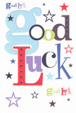 Uplifting and bold, this good luck card captures the contagious spirit of encouragement shared across Waterloo. The lively arrangement of 'Good Luck' is composed of oversized letters-cool pastel blues interwoven with spirited reds, earthy moss greens, and regal purples-each hue carefully chosen as if mixed by a dedicated florist in a local studio. Whimsical starbursts in navy, gentle lilac, and lemon-lime pop against a clean white background, their scattered dance echoing the dreams and hopes of the area's creative souls. The smooth finish of the card hints at premium quality, much like the carefully curated floral displays on Lower Marsh. There's an understated sense of tactile delight, as if you could feel the card's crispness and the pride placed into its making. Ideal for those marking new chapters-be it a student, artist, or entrepreneur-this card embodies heartfelt optimism and unwavering support, much like the simple magic found in a Waterloo friend's embrace before the next big step.